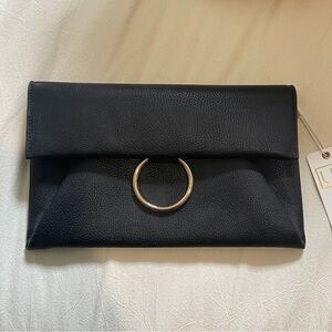 Envelope Leather Clutch or Crossbody Bag